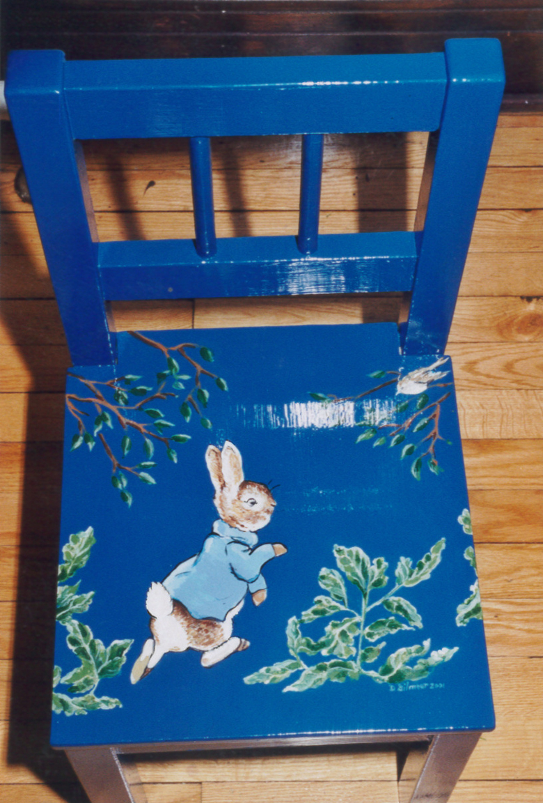 Painted children's chair